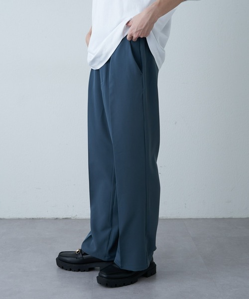 COLONY 2139(コロニートゥーワンスリーナイン)の「ストレッチイージーケアワイドパンツ(Re)(スラックス・メンズ・サックスブルー/チャコールグレー/ブラック/グレイッシュベージュ・MEDIUM/LARGE)」の13枚目の写真