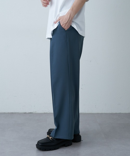 COLONY 2139(コロニートゥーワンスリーナイン)の「ストレッチイージーケアワイドパンツ(Re)(スラックス・メンズ・サックスブルー/チャコールグレー/ブラック/グレイッシュベージュ・MEDIUM/LARGE)」の14枚目の写真