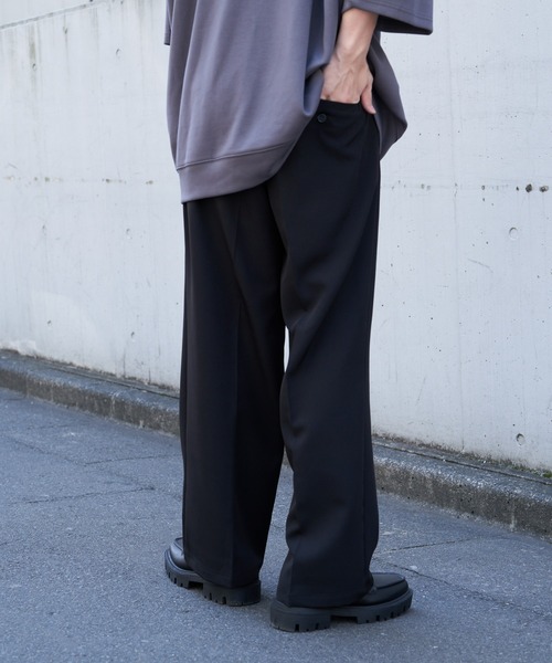 COLONY 2139(コロニートゥーワンスリーナイン)の「ストレッチイージーケアワイドパンツ(Re)(スラックス・メンズ・サックスブルー/チャコールグレー/ブラック/グレイッシュベージュ・MEDIUM/LARGE)」の19枚目の写真