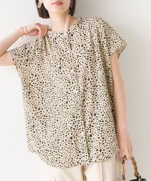 OMNES | シフォンジョーゼットダルメシアン2WAYフレンチスリーブブラウス(シャツ/ブラウス)