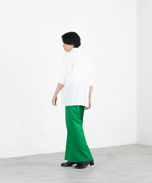 SELLE GLANT（セレグランテ）の「BACK BUTTON OPEN SHIRT/バックボタンオープンシャツ（シャツ/ブラウス・メンズ・ライトブルー/ホワイト・MEDIUM/LARGE）」の5枚目の写真