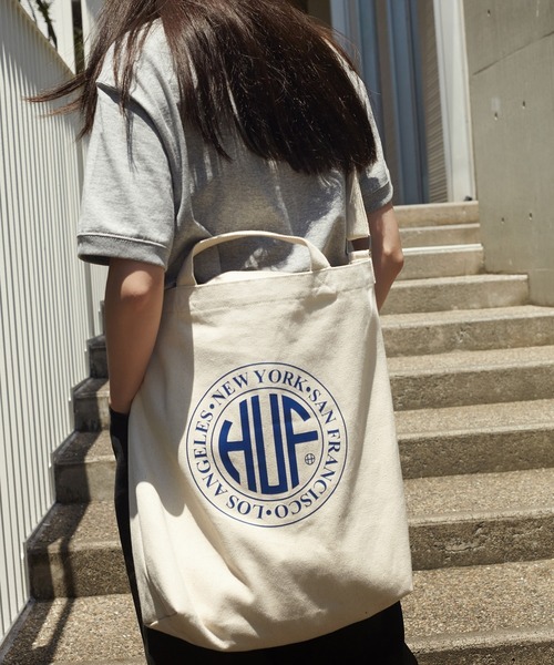 HUF(ハフ)の「REGIONAL 2WAY TOTE BAG / HUF トートバッグ(トートバッグ・メンズ・ブラック/ナチュラル・O/S)」の9枚目の写真