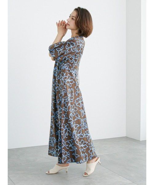 Te chichi（テチチ）の「綿ローンアフリカンフラワープリントワンピース（ワンピース・レディース・ブラック/ブラウン・F）」の18枚目の写真