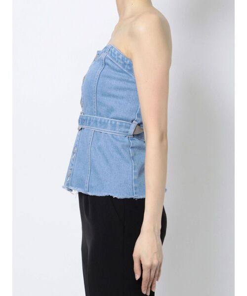 EVRIS（エヴリス）の「バックルコルセットトップス【セットアップ着用可能】（チューブトップ・レディース・ブラック/ライトブルー・FREE）」の17枚目の写真