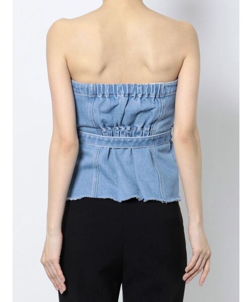 EVRIS（エヴリス）の「バックルコルセットトップス【セットアップ着用可能】（チューブトップ・レディース・ブラック/ライトブルー・FREE）」の18枚目の写真