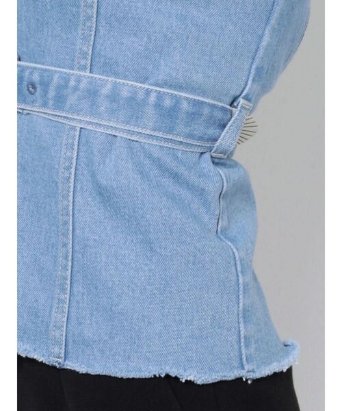 EVRIS（エヴリス）の「バックルコルセットトップス【セットアップ着用可能】（チューブトップ・レディース・ブラック/ライトブルー・FREE）」の21枚目の写真