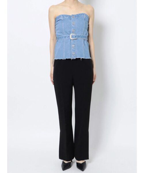 EVRIS（エヴリス）の「バックルコルセットトップス【セットアップ着用可能】（チューブトップ・レディース・ブラック/ライトブルー・FREE）」の22枚目の写真