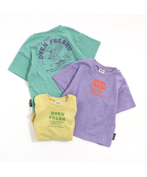 BREEZE（ブリーズ）の「シェフのきまぐれピッツァTシャツ（Tシャツ/カットソー・キッズ・パープル/イエロー/グリーン・130/140/90/120/80/110/100）」の4枚目の写真