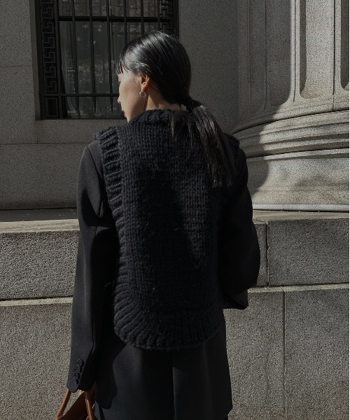 AMERI アメリ　2WAY HAND KNIT VEST ハンドニット　ベスト セール】2WAY HAND KNIT VEST（ニット/セーター）｜Ameri
