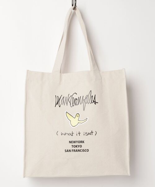 Mark Gonzales（マーク・ゴンザレス）の「【MARKGONZALES】What it isnt マチ付きトートバッグ（インナーポケット3つ付き）（トートバッグ・メンズ・ブラック/ブラック系その他2/ブラック系その他3/ホワイト/ホワイト系その他2/ホワイト系その他3・FREE）」の4枚目の写真