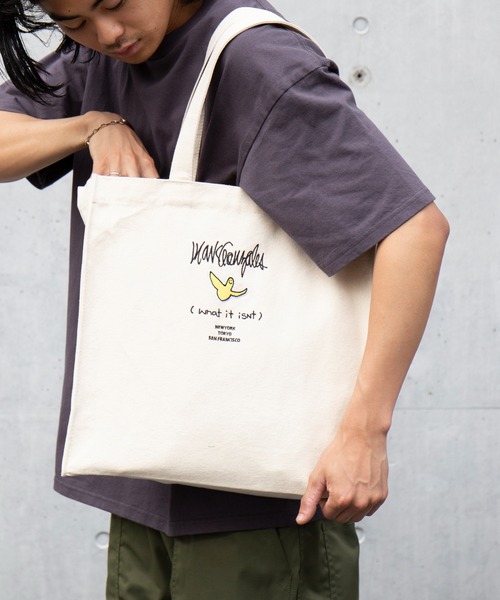 Mark Gonzales（マーク・ゴンザレス）の「【MARKGONZALES】What it isnt マチ付きトートバッグ（インナーポケット3つ付き）（トートバッグ・メンズ・ブラック/ブラック系その他2/ブラック系その他3/ホワイト/ホワイト系その他2/ホワイト系その他3・FREE）」の14枚目の写真