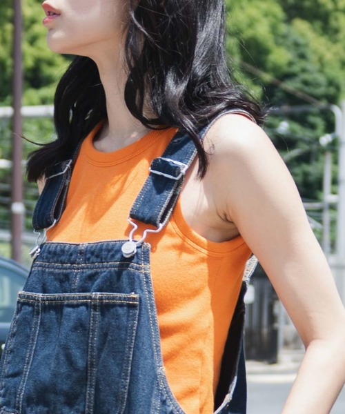 WEGO(ウィゴー)の「WEGO/デニムオーバーオール(サロペット/オーバーオール・レディース・ダークインディゴブルー/インディゴブルー・MEDIUM/SMALL)」の3枚目の写真