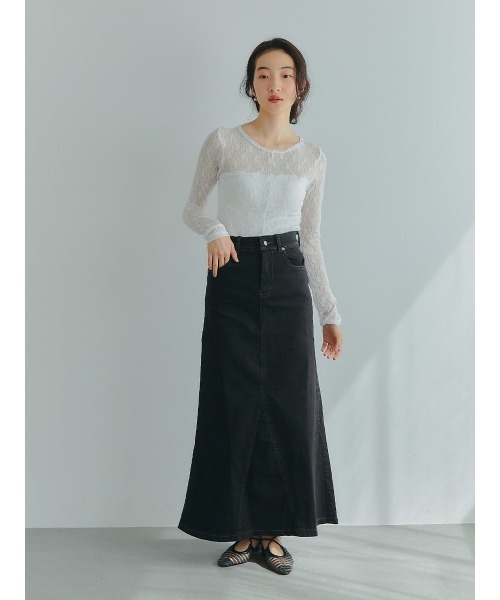 Ayla(アイラ)の「lace tops(Tシャツ/カットソー・レディース・アイボリー/ブラック/ベージュ・FREE)」の9枚目の写真