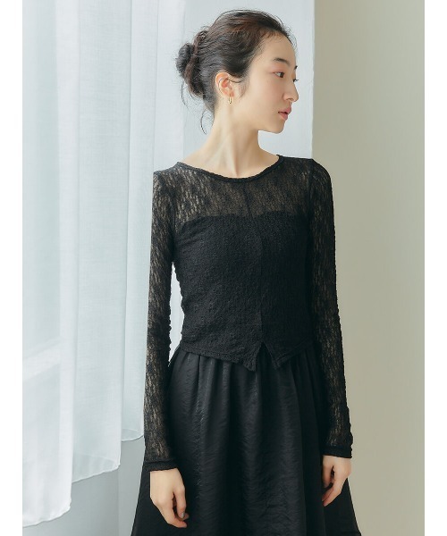 Ayla(アイラ)の「lace tops(Tシャツ/カットソー・レディース・アイボリー/ブラック/ベージュ・FREE)」の6枚目の写真