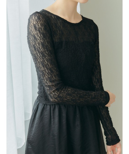 Ayla(アイラ)の「lace tops(Tシャツ/カットソー・レディース・アイボリー/ブラック/ベージュ・FREE)」の13枚目の写真