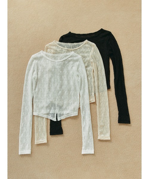 Ayla(アイラ)の「lace tops(Tシャツ/カットソー・レディース・アイボリー/ブラック/ベージュ・FREE)」の8枚目の写真