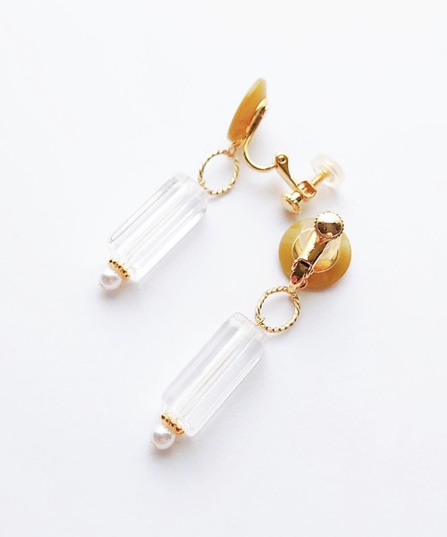 tone(トーン)の「【Cherie+Chambre】Vintage Button Earring #8(イヤリング・レディース・ピンク/グリーン・FREE)」の3枚目の写真