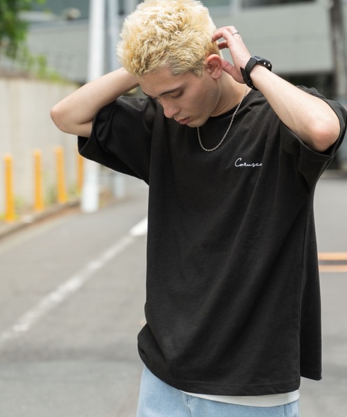 WEGO(ウィゴー)の「WEGO/【2点セット】アクセ付きアンサンブルスラブBIGT(アンサンブル・メンズ・ベージュ系その他/ブラック・MEDIUM/LARGE)」の1枚目の写真