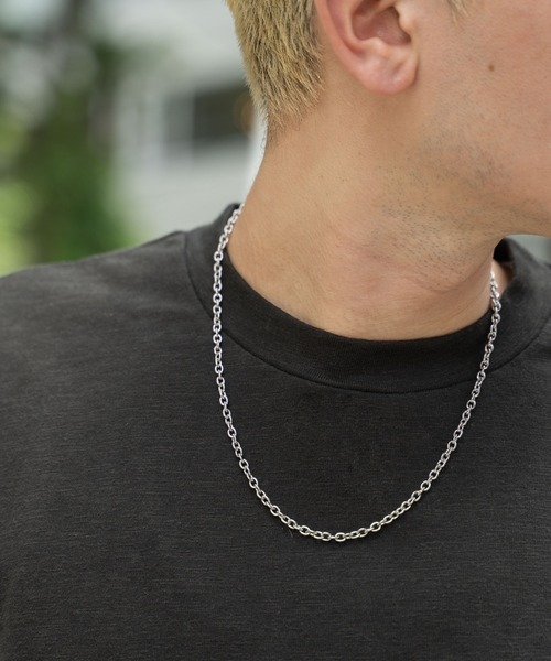 WEGO(ウィゴー)の「WEGO/【2点セット】アクセ付きアンサンブルスラブBIGT(アンサンブル・メンズ・ベージュ系その他/ブラック・MEDIUM/LARGE)」の6枚目の写真