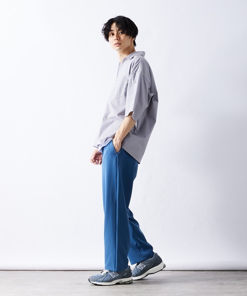 417 EDIFICE(フォーワンセブンエディフィス)の「【ZOZO限定】ハーフZIPシャツ(シャツ/ブラウス・メンズ・グレー/アイボリー/ベビーピンク/ダークネイビー/オリーブドラブ/ベージュ/ネイビー・S/M/L/XL/XXL)」の15枚目の写真