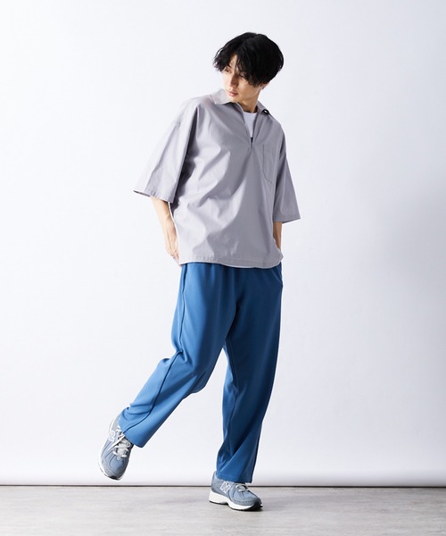 417 EDIFICE(フォーワンセブンエディフィス)の「【ZOZO限定】ハーフZIPシャツ(シャツ/ブラウス・メンズ・グレー/アイボリー/ベビーピンク/ダークネイビー/オリーブドラブ/ベージュ/ネイビー・S/M/L/XL/XXL)」の14枚目の写真