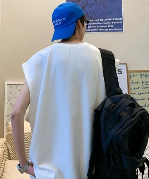 MGV(エムジーヴィー)の「ストリートデザインノースリーブ(タンクトップ・メンズ・ブラック/ダークグレー/ホワイト・MEDIUM/LARGE/X-LARGE)」の13枚目の写真