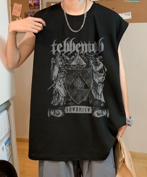 MGV(エムジーヴィー)の「ストリートデザインノースリーブ(タンクトップ・メンズ・ブラック/ダークグレー/ホワイト・MEDIUM/LARGE/X-LARGE)」の17枚目の写真