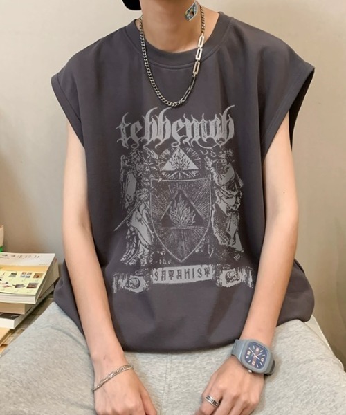 MGV(エムジーヴィー)の「ストリートデザインノースリーブ(タンクトップ・メンズ・ブラック/ダークグレー/ホワイト・MEDIUM/LARGE/X-LARGE)」の10枚目の写真