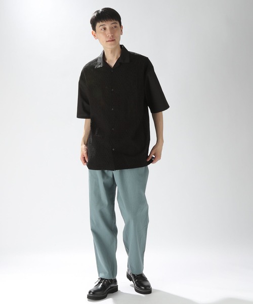 niko and...（ニコアンド）の「レース切り替えショートスリーブシャツ（シャツ/ブラウス・メンズ・オフホワイト/ブラック・LARGE/MEDIUM）」の11枚目の写真