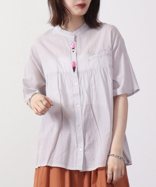 EMAGO アイスとロゴ刺繍シャツ（シャツ/ブラウス）｜Emago（イマゴ）