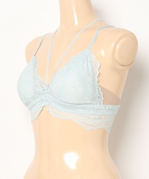 ANNEBRA(アンブラ)の「Pleat 2WAYバッククロスレースブラレット(ブラジャー・レディース・ベージュ/ライトブルー・L/M/S)」の18枚目の写真