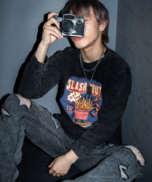 DEVICE(デバイス)の「ジャンキープリント ピグメント 長袖 ロンT ロングスリーブTシャツ(Tシャツ/カットソー・レディース・ダークグレー/グレー系その他2/グレー系その他/グレー系その他3/グレー系その他4・FREE)」の20枚目の写真