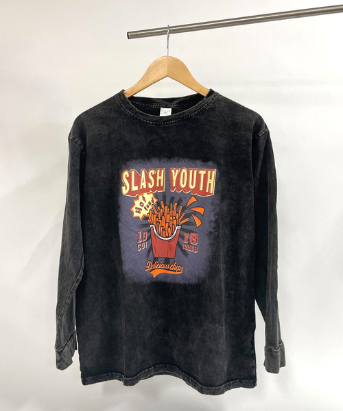 ジャンキープリント ピグメント 長袖 ロンT ロングスリーブTシャツ（T