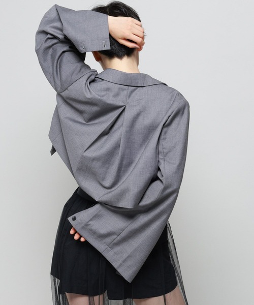 PAGEBOY（ページボーイ）の「ショートテーラードジャケット（テーラードジャケット・レディース・チャコールグレー/ブラック/ベージュ・FREE）」の13枚目の写真