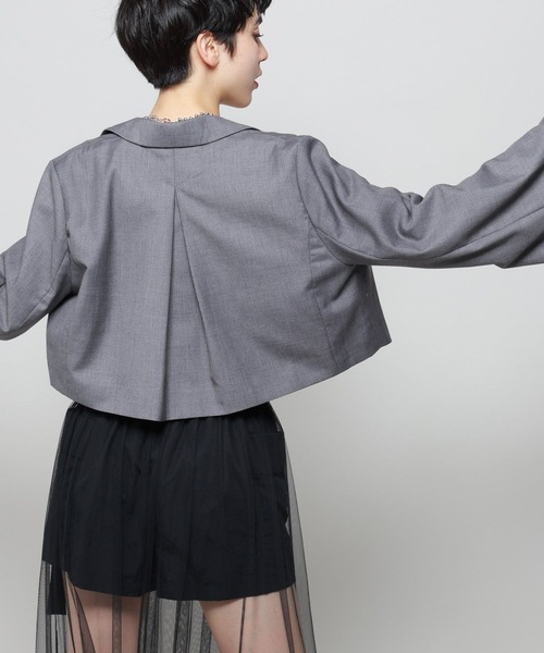 PAGEBOY（ページボーイ）の「ショートテーラードジャケット（テーラードジャケット・レディース・チャコールグレー/ブラック/ベージュ・FREE）」の14枚目の写真