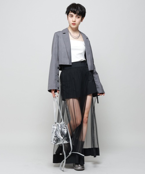 PAGEBOY（ページボーイ）の「ショートテーラードジャケット（テーラードジャケット・レディース・チャコールグレー/ブラック/ベージュ・FREE）」の16枚目の写真