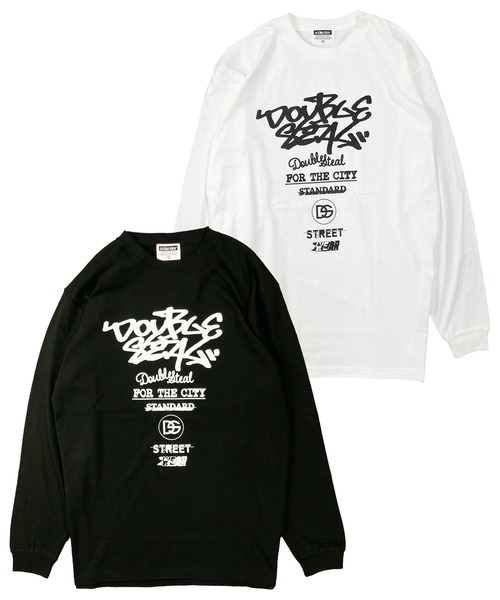 DOUBLE STEAL（ダブルスティール）の「タギング＆ロゴ 長袖Tシャツ（Tシャツ/カットソー・メンズ・ホワイト/ブラック・X-LARGE/LARGE/MEDIUM）」の3枚目の写真