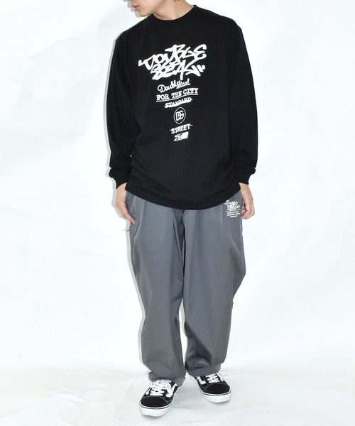 DOUBLE STEAL（ダブルスティール）の「タギング＆ロゴ 長袖Tシャツ（Tシャツ/カットソー・メンズ・ホワイト/ブラック・X-LARGE/LARGE/MEDIUM）」の9枚目の写真