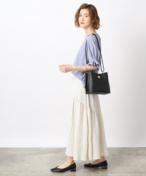 grove（グローブ）の「◆1枚で映える！ポコポコドットスカート（スカート・レディース・ホワイト系8/ブラック系5・05/01/02/03/04）」の13枚目の写真