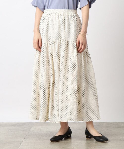 grove（グローブ）の「◆1枚で映える！ポコポコドットスカート（スカート・レディース・ホワイト系8/ブラック系5・05/01/02/03/04）」の7枚目の写真
