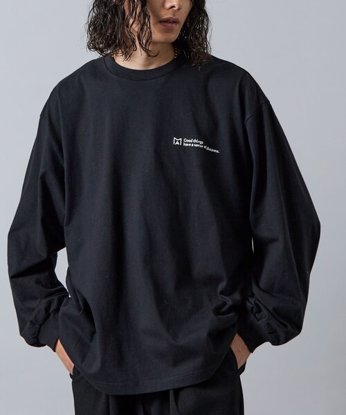 Firsthand（ファーストハンド）の「MA Firsthand/マ ファーストハンド LOGO LS TEE（Tシャツ/カットソー・メンズ・ホワイト/ブラック・MEDIUM/LARGE）」の3枚目の写真