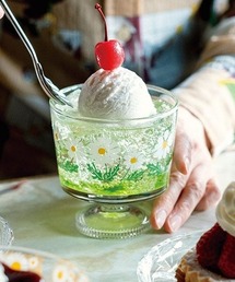 アデリアレトロ（アデリアレトロ）の「アデリアレトロ 脚付きデザートグラス 深型 野ばな（食器）」