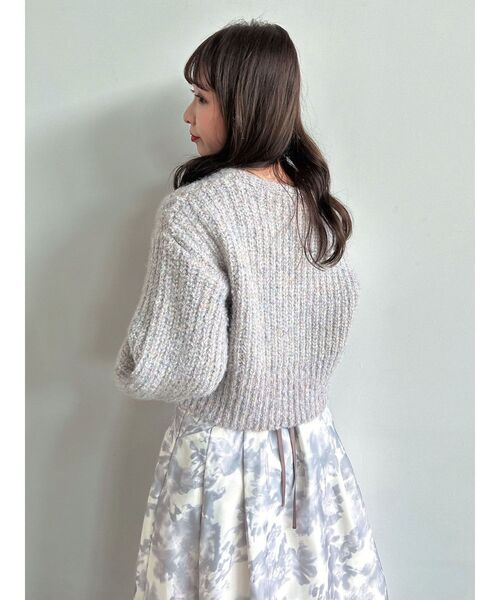 dazzlin(ダズリン)の「ブレンドカラークロップドニットトップス(ニット/セーター・レディース・ピンク/グレー/パープル/イエロー/ベージュ・FREE)」の8枚目の写真