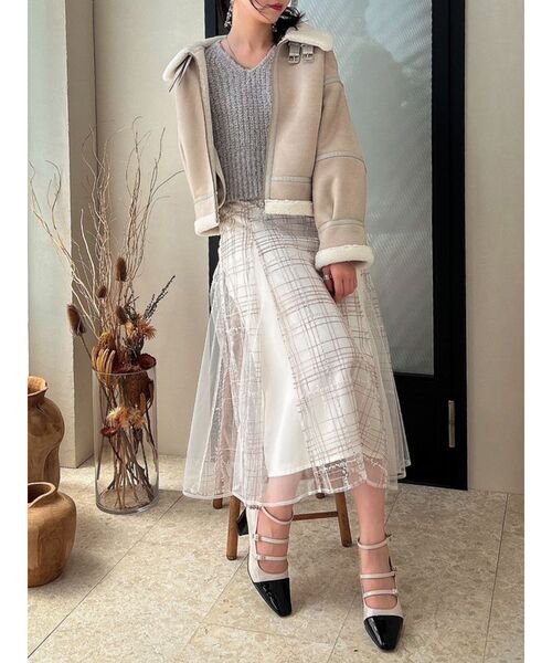 dazzlin（ダズリン）の「ブレンドカラークロップドニットトップス