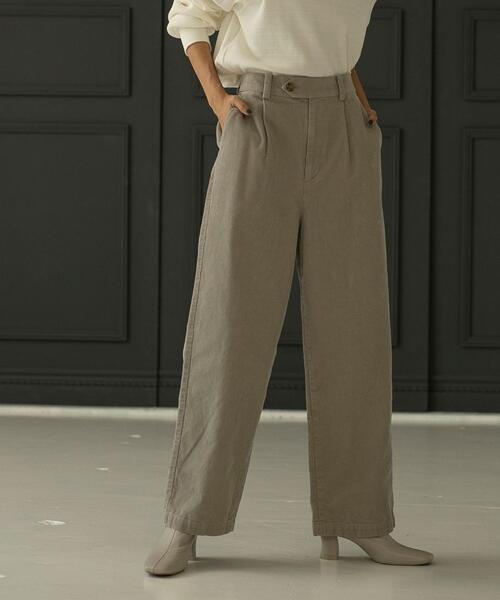 coen（コーエン）の「コーデュロイタックパンツ（その他パンツ・レディース・ライトグレー/ダークグレー・S/M/L）」の3枚目の写真