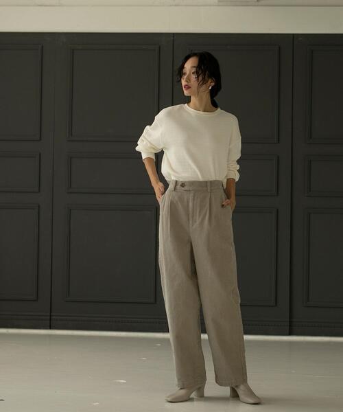 coen（コーエン）の「コーデュロイタックパンツ（その他パンツ・レディース・ライトグレー/ダークグレー・S/M/L）」の6枚目の写真