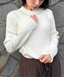 ☆BASICリブハイネックニットプルオーバー