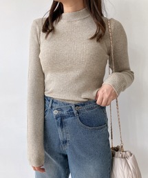 ☆BASICリブハイネックニットプルオーバー