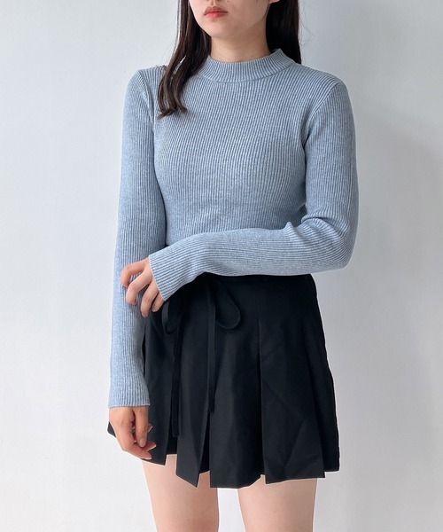 AS KNOW AS plus（アズノゥアズプラス）の「☆BASICリブハイネックニットプルオーバー（ニット/セーター・レディース・ホワイト系/ブラック系/ベージュ系/グリーン系その他/グレイッシュブルー/ブラック/グレイッシュベージュ/オフホワイト/グリーン系その他2/レッド系その他3/グリーン系その他3・FREE）」の10枚目の写真