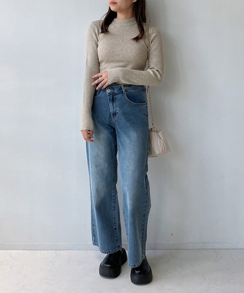 AS KNOW AS plus（アズノゥアズプラス）の「☆BASICリブハイネックニットプルオーバー（ニット/セーター・レディース・ホワイト系/ブラック系/ベージュ系/グリーン系その他/グレイッシュブルー/ブラック/グレイッシュベージュ/オフホワイト/グリーン系その他2/レッド系その他3/グリーン系その他3・FREE）」の17枚目の写真